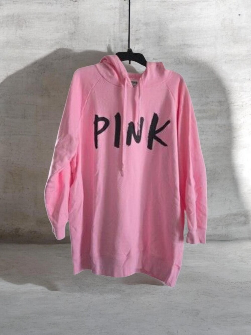 New PINK Victoria's Secret Hooded Sweatshirt Dress - Pink XL Rare